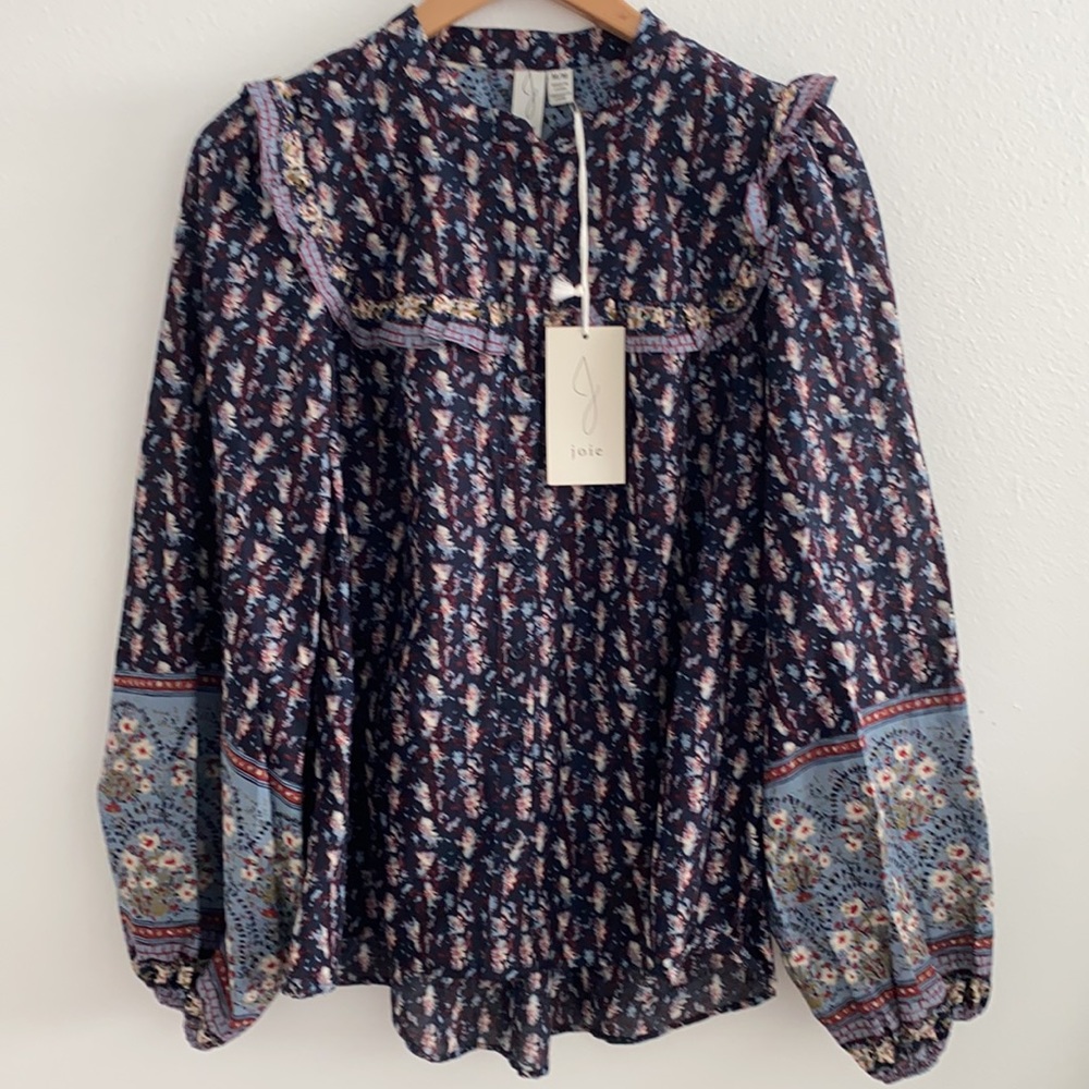 Joie NWT Floral Printed Peasant Top